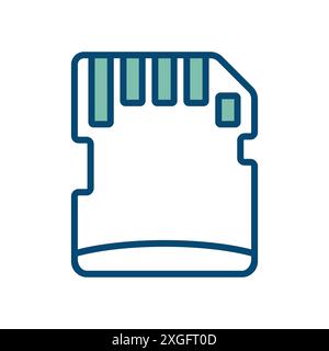 memory card icon vector design template in white background Stock Vector