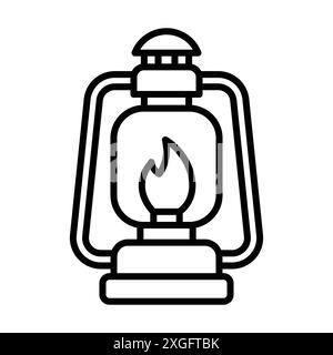 oil lamp icon vector design template in white background Stock Vector