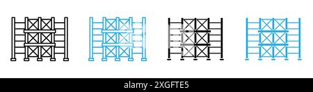 Scaffolding icon vector logo set collection for web app ui Stock Vector