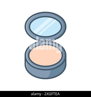 make up powder icon vector design template in white background Stock Vector