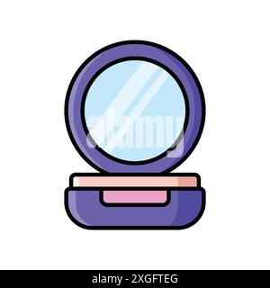 make up powder icon vector design template in white background Stock Vector