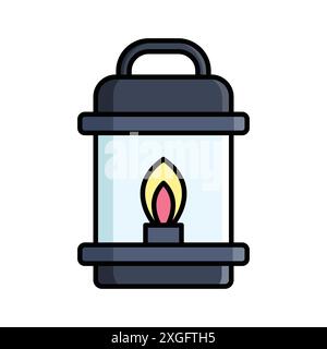 oil lamp icon vector design template in white background Stock Vector