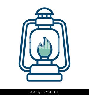 oil lamp icon vector design template in white background Stock Vector