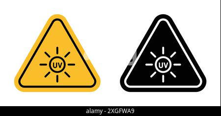 UV light do not look sign vector logo set collection for web app ui Stock Vector