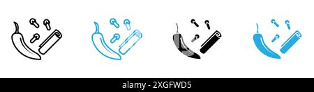 Spices icon vector logo set collection for web app ui Stock Vector