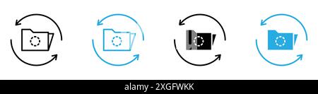 Synchronization icon vector logo set collection for web app ui Stock Vector