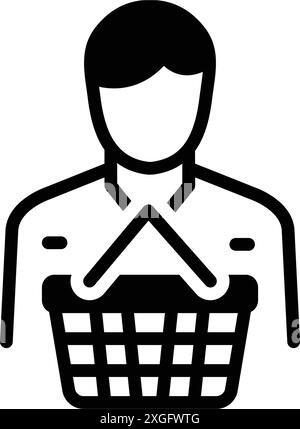 Icon for consumers,buyer Stock Vector