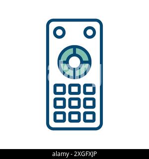 remote control icon vector design template in white background Stock Vector