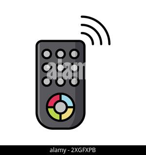 remote control icon vector design template in white background Stock Vector