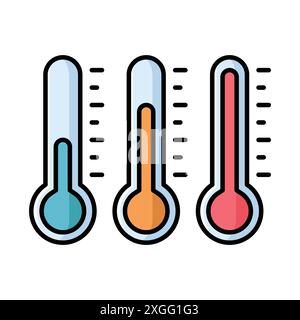 thermometer icon vector design template in white background Stock Vector