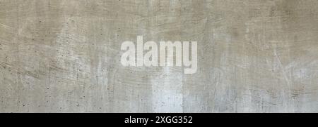 Grey wall, texture, background. Gray multi-layered wall covering. Rough, uneven surface. Cement plaster on a brick wall. Concrete poured surface with Stock Photo
