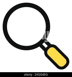 Magnifier Flat Icon - Vector Illustration Stock Vector