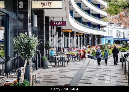 Torquay, Devon UK, street scene, showing people walking Stock Photo