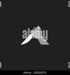 hand knifes shadow flat 3d gradient symbol vector Stock Vector