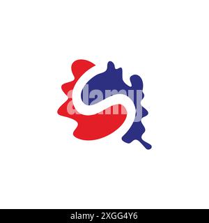 letter s liquid watercolor splash abstract logo vector Stock Vector