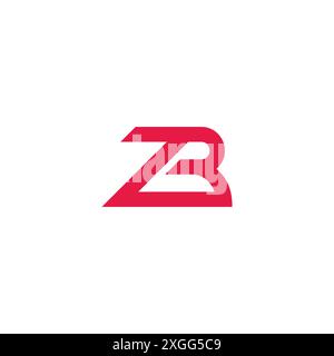 letter zb linked simple  lines logo vector Stock Vector