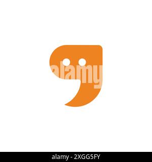 letter g lowercase smile cute simple logo vector Stock Vector