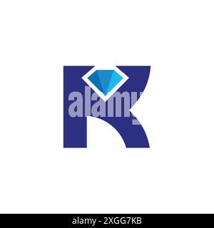 letter k blue diamond gradient simple logo vector Stock Vector
