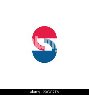 letter s circles linked cute colorful logo vector Stock Vector
