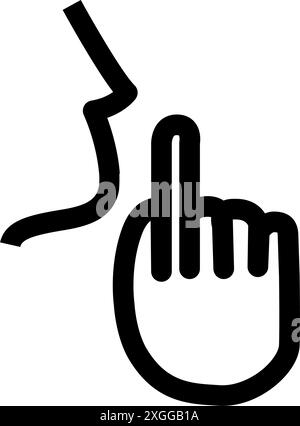 Quiet Zone line icon. Clipart image isolated on white background vector Stock Vector