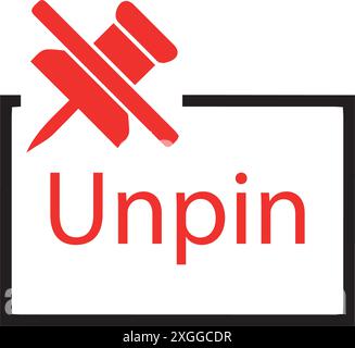 Unpin Icon Stock Vector