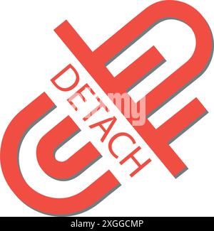 Detach Icon Stock Vector