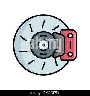 brake icon vector design template in white background Stock Vector