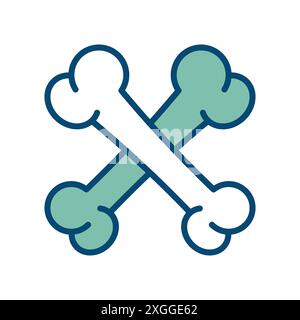 bone icon vector design template in white background Stock Vector
