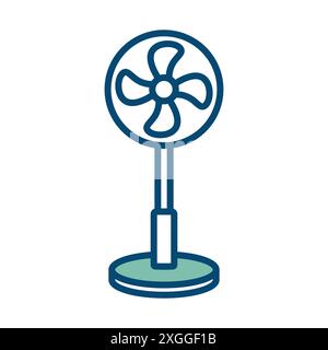 electric fan icon vector design template in white background Stock Vector