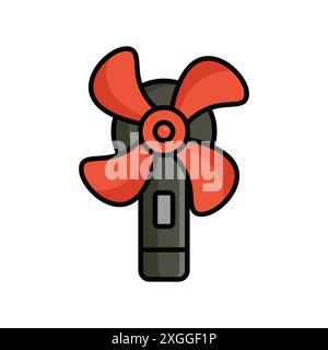 electric fan icon vector design template in white background Stock Vector
