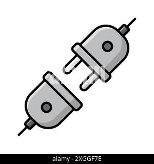 electric plug icon vector design template in white background Stock Vector