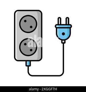 electric plug icon vector design template in white background Stock Vector