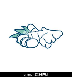 ginger icon vector design template in white background Stock Vector ...
