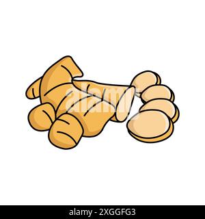 ginger icon vector design template in white background Stock Vector