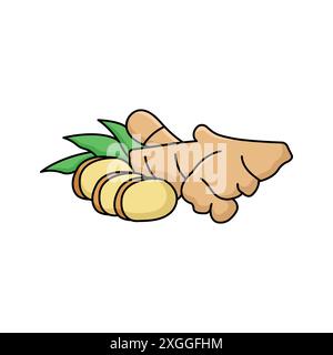 ginger icon vector design template in white background Stock Vector