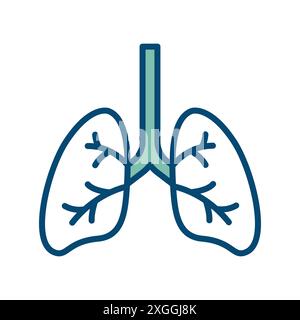 lungs icon vector design template in white background Stock Vector