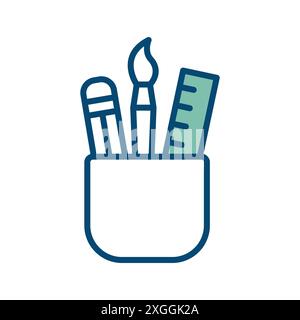 stationery icon vector design template in white background Stock Vector