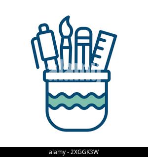 stationery icon vector design template in white background Stock Vector