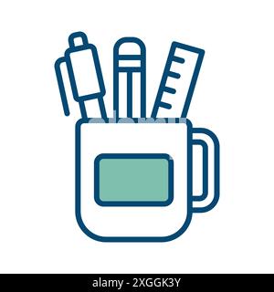 stationery icon vector design template in white background Stock Vector