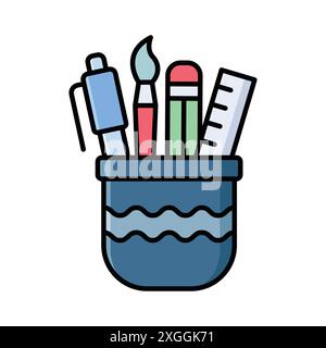stationery icon vector design template in white background Stock Vector