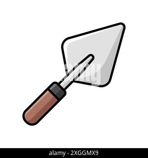 trowel icon vector design template in white background Stock Vector
