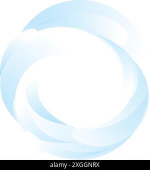 Blue abstract shape is swirling, creating a sense of motion and energy ...