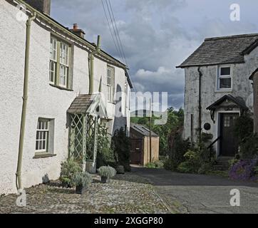 Cottages in Ulverston, Cumbria, southern Lake District, north west ...