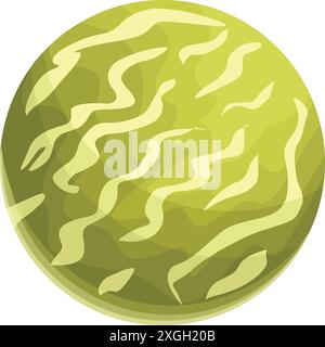 Green planet rotating in open space with gaseous atmosphere. Green ...
