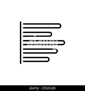 Align left icon vector logo set collection or bundle pack group Stock Vector
