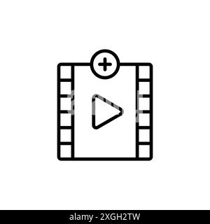Add Video icon vector logo set collection or bundle pack group Stock Vector