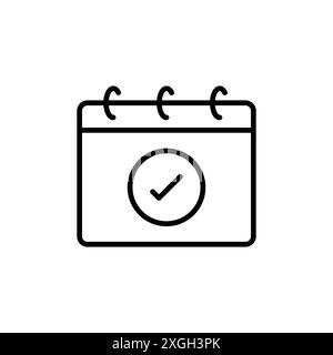 Calendar check icon vector logo set collection or bundle pack group Stock Vector