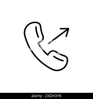 Call outgoing icon vector logo set collection or bundle pack group Stock Vector