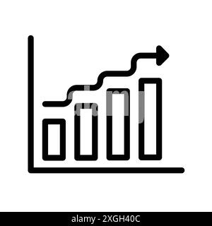 Chart histogram icon vector logo set collection or bundle pack group Stock Vector