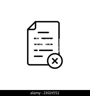 Delete document icon vector logo set collection or bundle pack group Stock Vector
